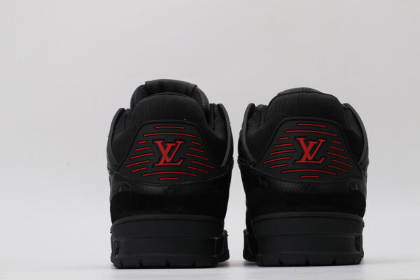 Louis Vuitton LV Trainer 'Monogram Eclipse Black Red' - Image 5