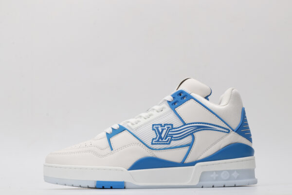Louis Vuitton LV Trainer 'White Blue Monogram' - Image 6