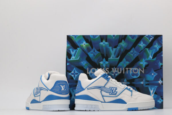 Louis Vuitton LV Trainer 'White Blue Monogram' - Image 2
