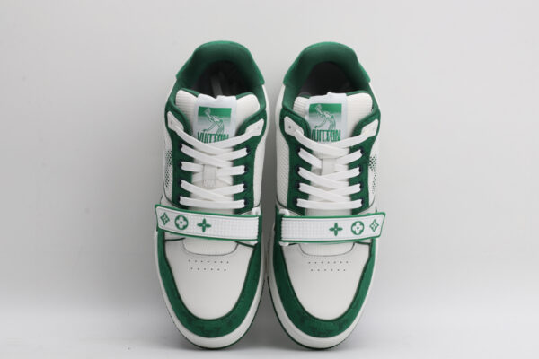 LuxStride Elite Green & White Athletic Sneakers - Image 3