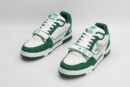 LuxStride Elite Green & White Athletic Sneakers
