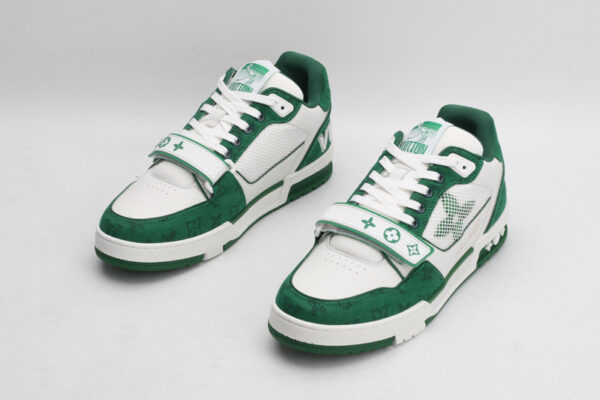 LuxStride Elite Green & White Athletic Sneakers - Image 2