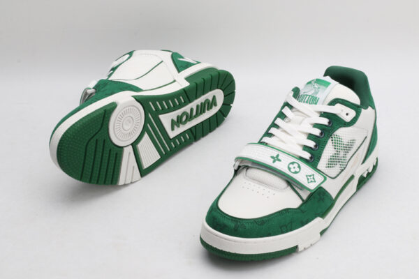 LuxStride Elite Green & White Athletic Sneakers - Image 5