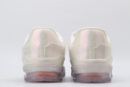 Pure White Textured Low-Top Sneakers