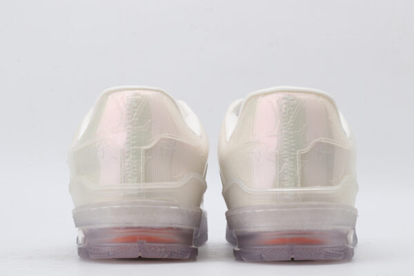 Pure White Textured Low-Top Sneakers - Image 6