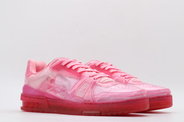 Radiant Translucent Pink Low-Top Sneakers - Image 3