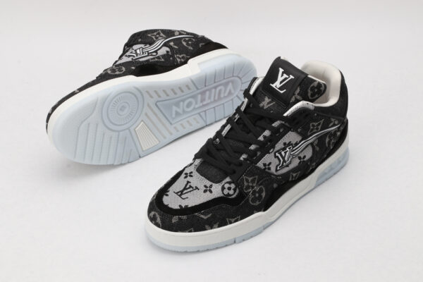 Futuristic Translucent Blue High-Top Sneakers - Image 4