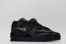 Stealth Black & Red Accent Low-Top Sneakers