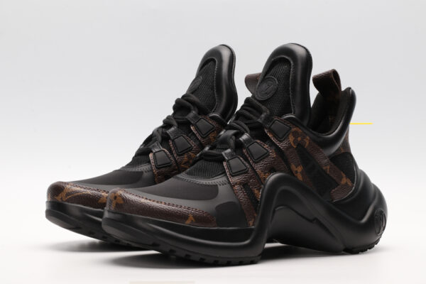 Louis Vuitton Black and Brown  Monochrome Athletic Sneakers - Image 3