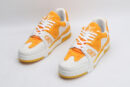 SunburstStride Orange & White Fashion Sneakers