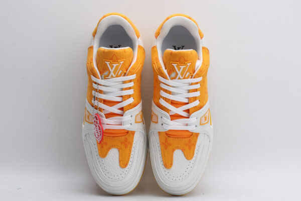 SunburstStride Orange & White Fashion Sneakers - Image 4