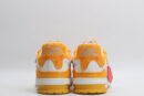 SunburstStride Orange & White Fashion Sneakers