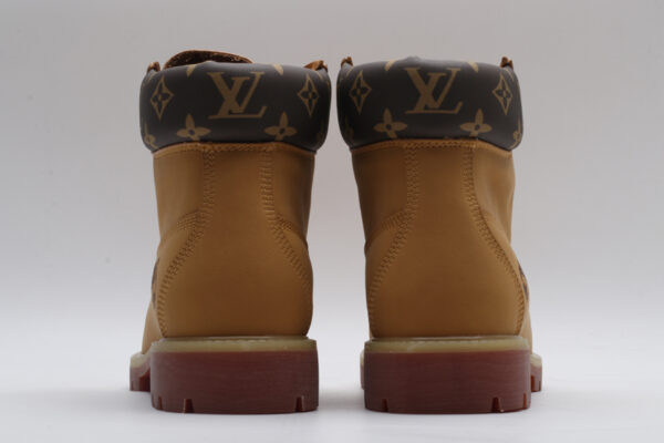Timberland x Louis Vuitton Collaborative Boots - Wheat with Monogram Collar - Image 5