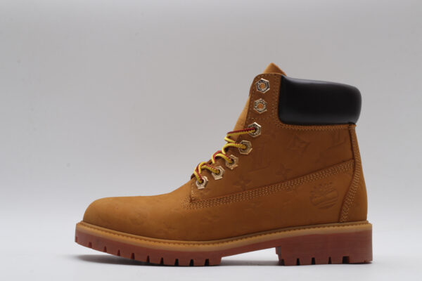 Timberland x Louis Vuitton Debossed Monogram Collaborative Waterproof Boots - Wheat - Image 4