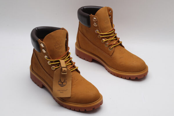 Timberland x Louis Vuitton Debossed Monogram Collaborative Waterproof Boots - Wheat - Image 2