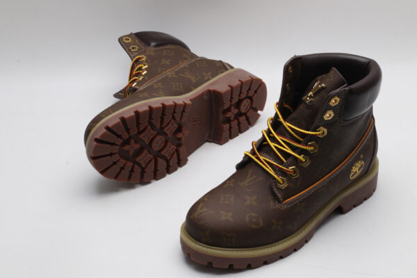 Timberland x Louis Vuitton Monogram Collaborative Waterproof Boots - Brown - Image 5