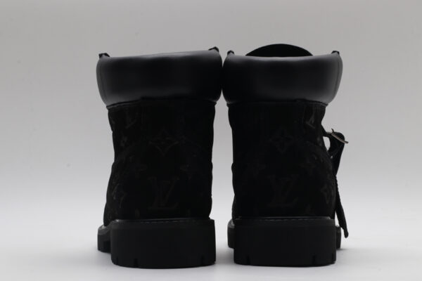 Timberland x Louis Vuitton Monogram Suede Waterproof Boots - Black - Image 6
