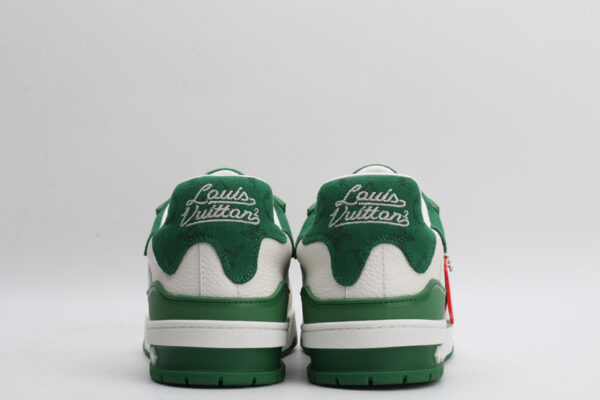 VerdantStride Green & White Fashion Sneakers - Image 5