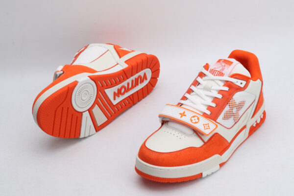 Vibrant Horizon Orange & White Sneakers - Image 4