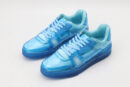 Vibrant Translucent Blue Low-Top Sneakers