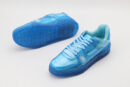 Vibrant Translucent Blue Low-Top Sneakers