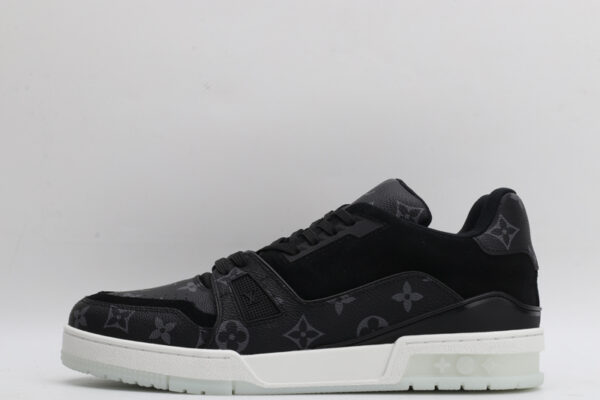 Louis Vuitton LV Trainer 'Grey Black Monogram White Sole' - Image 8
