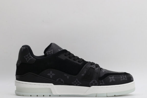 Louis Vuitton LV Trainer 'Grey Black Monogram White Sole' - Image 7