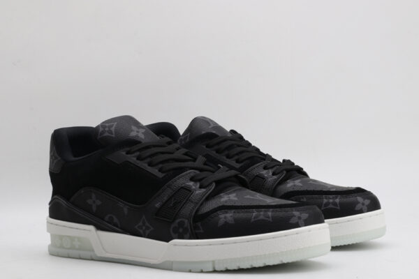 Louis Vuitton LV Trainer 'Grey Black Monogram White Sole' - Image 6
