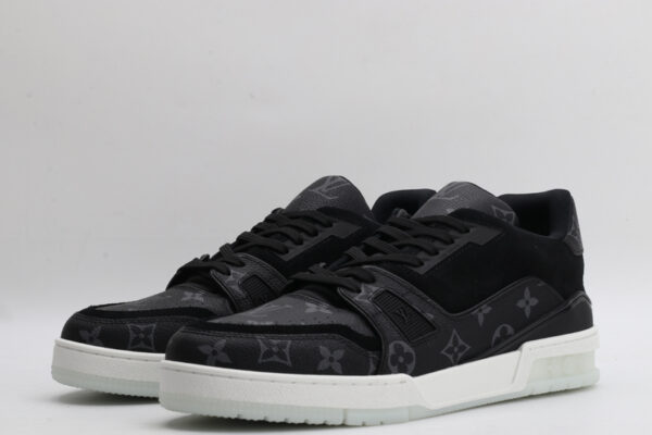 Louis Vuitton LV Trainer 'Grey Black Monogram White Sole' - Image 5