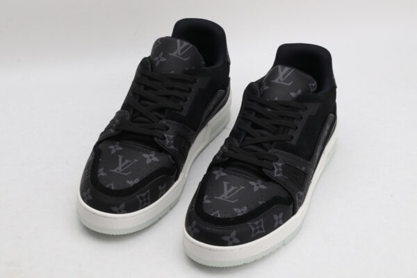 Louis Vuitton LV Trainer 'Grey Black Monogram White Sole' - Image 2