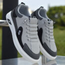 Gray Leather Casual Shoes