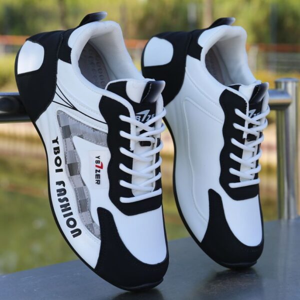 Breathable Black and White Sports Shoes Casual - Image 5