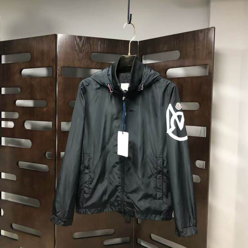 Moncler Style Windbreaker Jacket(Black & White) - Image 4