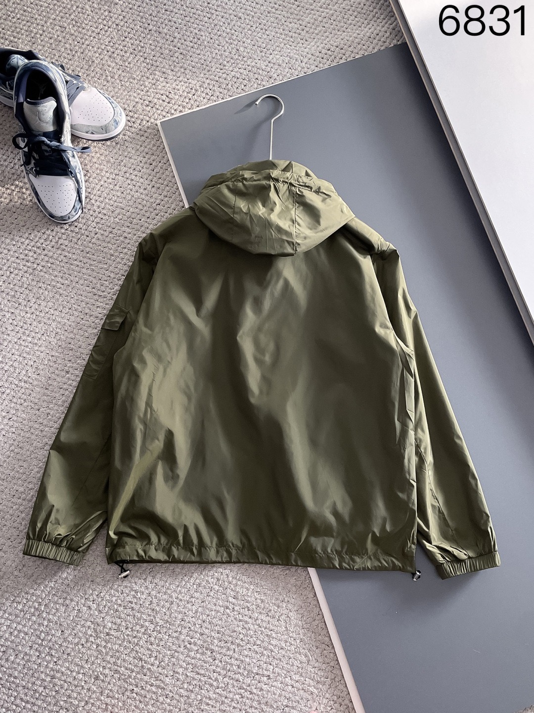 Moncler Tactical Olive Hooded Windbreaker - Image 4